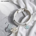 PAW AURORA Starry Pact | White Collar with Aquamarine & Pearl