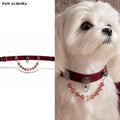 PAW AURORA Rose Castle | Velvet Collar w/ Strawberry Quartz & DIY Magnetic