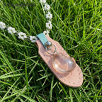 Collier pour animaux de compagnie fait main original | Cristal naturel et ligne de yu tressée (quartz clair)