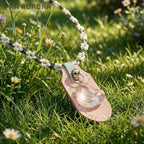 Collier pour animaux de compagnie fait main original | Cristal naturel et ligne de yu tressée (quartz clair)