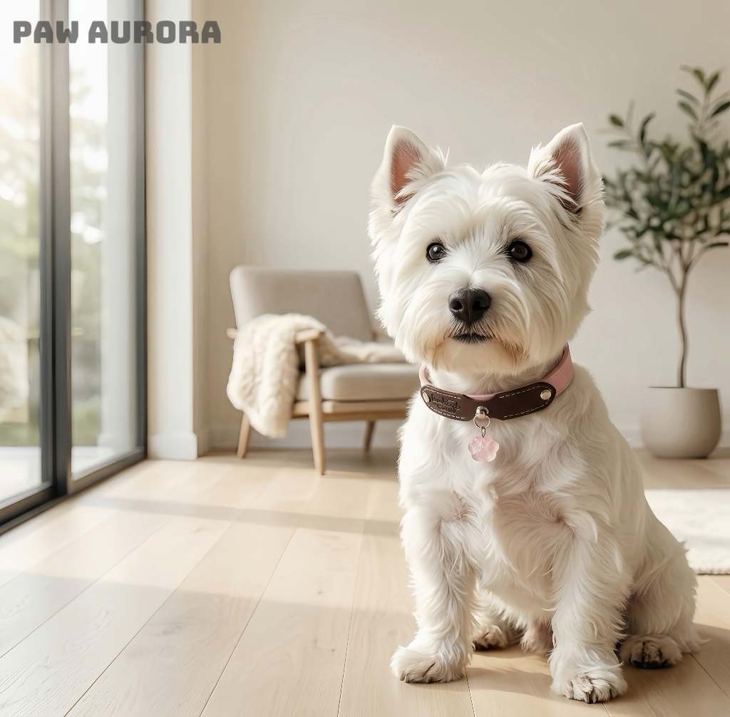 Collection Mobius - Collier pour animaux de compagnie fait main original avec cristal naturel (quartz rose)