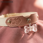 Collection Mobius - Collier pour animaux fait main original avec cristal naturel (quartz clair)