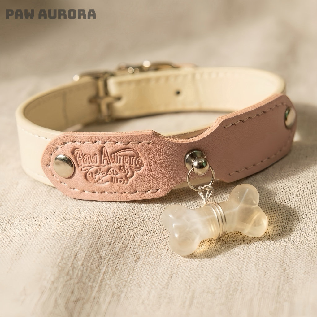 Collection Mobius - Collier pour animaux fait main original avec cristal naturel (quartz clair)