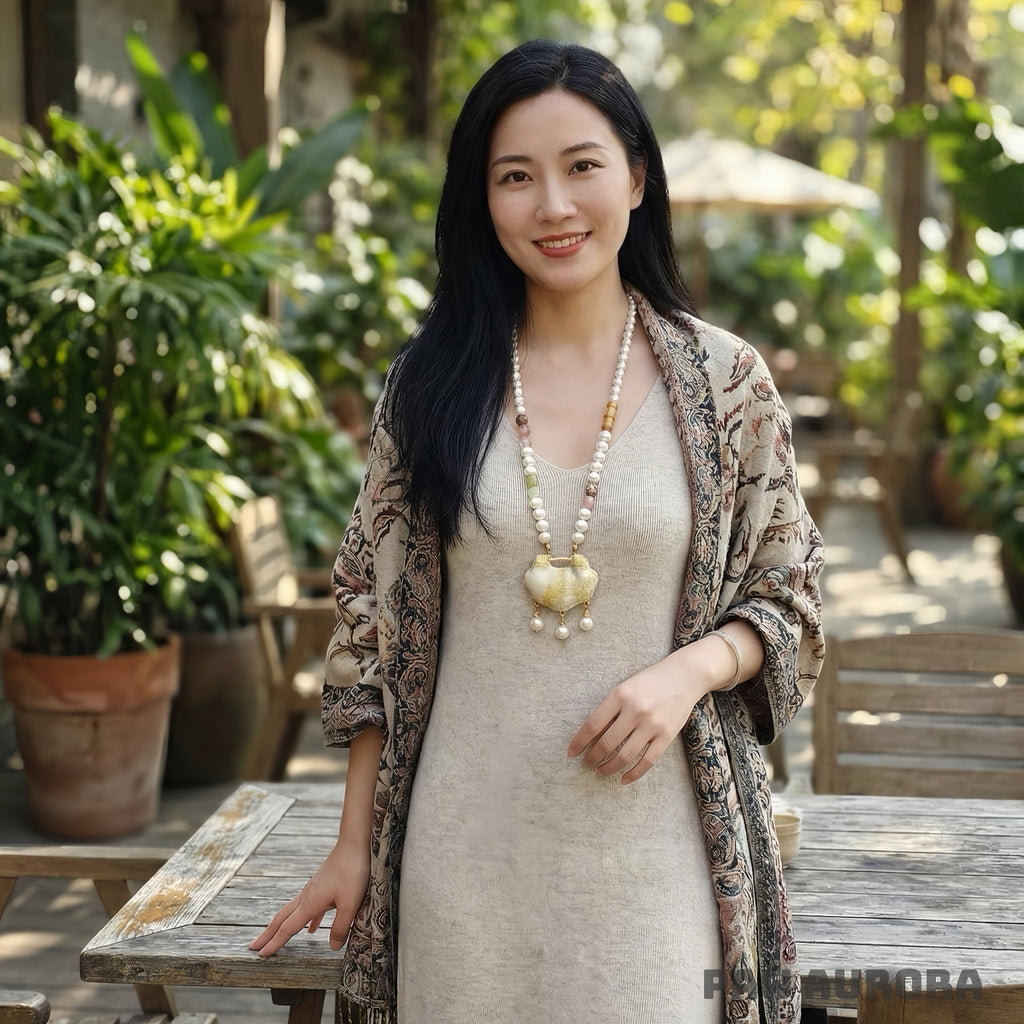 Yunwen Fangsheng - Collier de cristaux pour animaux de compagnie | Soie Song Jin et jade Hetian
