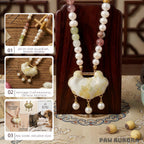 Yunwen Fangsheng - Collier de cristaux pour animaux de compagnie | Soie Song Jin et jade Hetian
