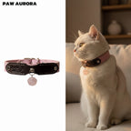 Collection Mobius - Collier pour animaux de compagnie fait main original avec cristal naturel (quartz rose)