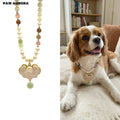 Yunwen Fangsheng - Collier pendentif en cristal pour animaux de compagnie | Soie Song Jin et jade Hetian