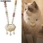 Yunwen Fangsheng - Collier de cristaux pour animaux de compagnie | Soie Song Jin et jade Hetian